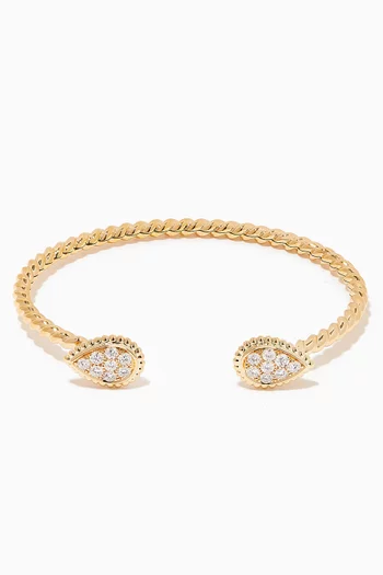 Serpent Bohème S Motif Diamond Bracelet in 18kt Gold