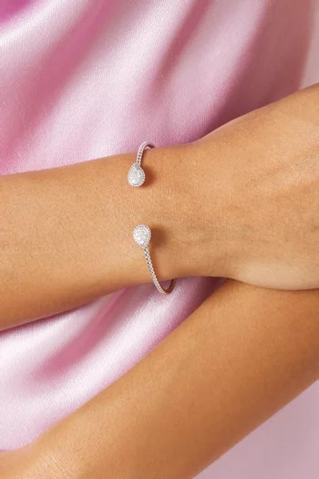 Serpent Bohème Double Motif Diamond Bracelet in 18kt White Gold