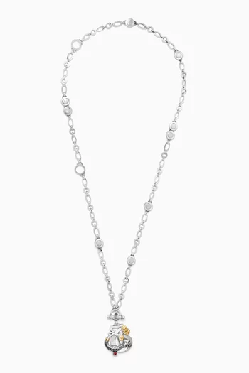 Love & Rebirth Multi-Way Necklace in 18kt Gold & Sterling Silver