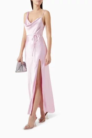 La Lune Draped Midi Dress