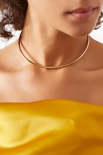 Dane Collar Necklace in Gold-plated Steel