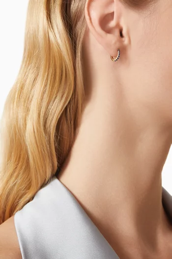 Sapphire Huggie Earrings in 14kt Recycled Gold