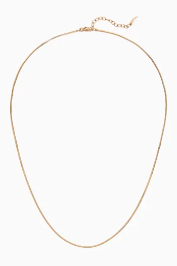 Square Snake Chain Necklace in 14kt Recycled Gold