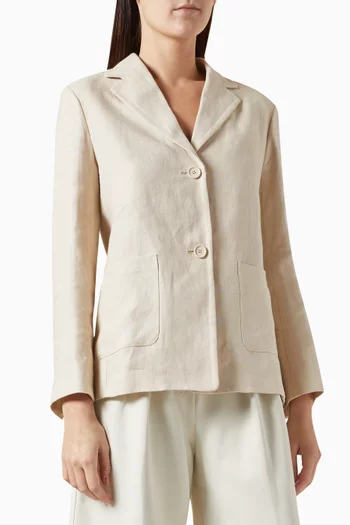 Socrates Single-breasted Jacket in Linen