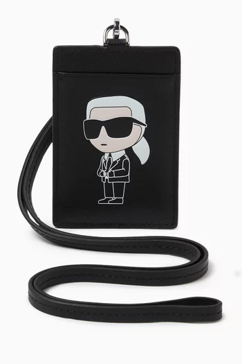 K/Ikonik Card Holder & Strap in Leather