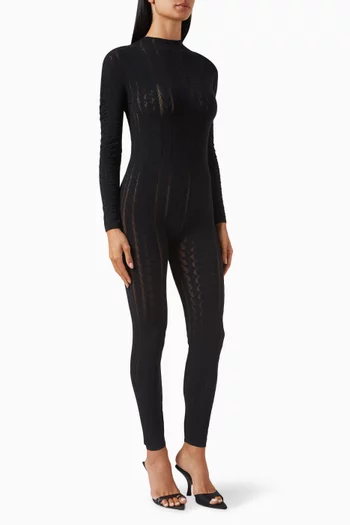 Seamless Catsuit in Stretch Nylon