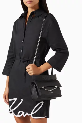 K/SEVEN Shoulder Bag in Grained Leather