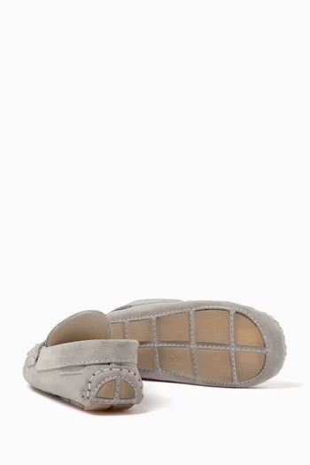 Contrast-stitch Loafers in Suede