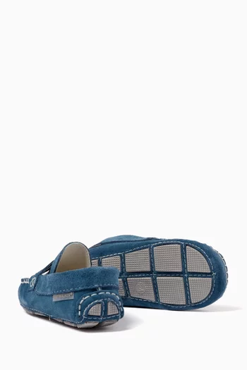 Contrast-stitch Loafers in Suede