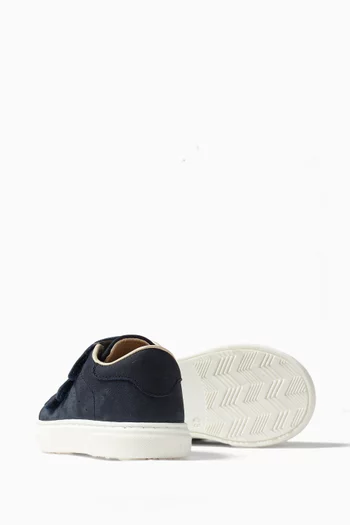 Velcro Strap Sneakers in Suede