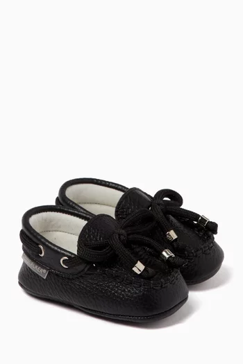 Bow-embellished Loafers in Leather