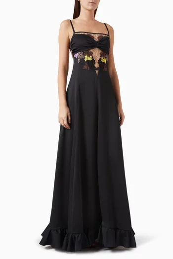 Luna Embroidered-lace Gown
