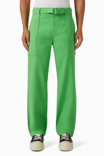 Garment Dyed Cargo Pants in Cotton