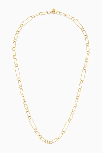 Hand Hammered Coin Chain Necklace in 18kt Gold