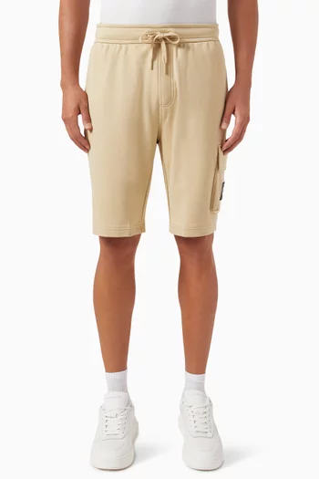 Cargo Jogger Shorts in Cotton-terry