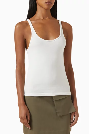 Slim Scoop Tank Top in Organic Cotton