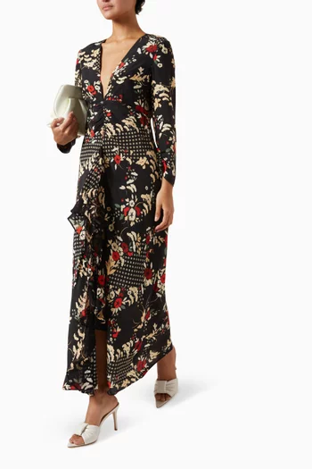 Rose Open-back Dress in Silk