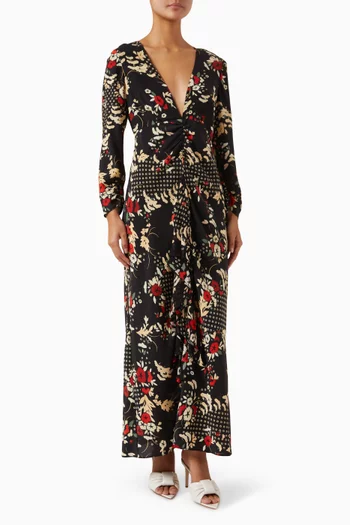 Rose Open-back Dress in Silk