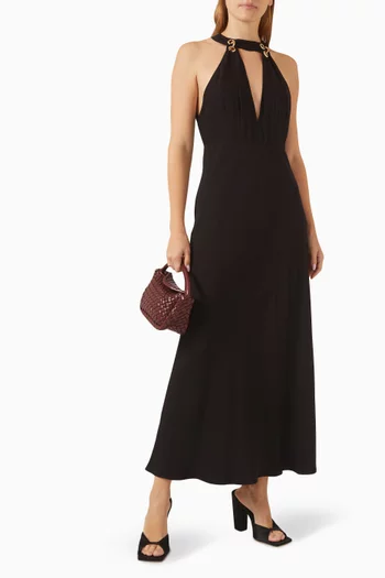 Eleanora Midi Dress in Crepe