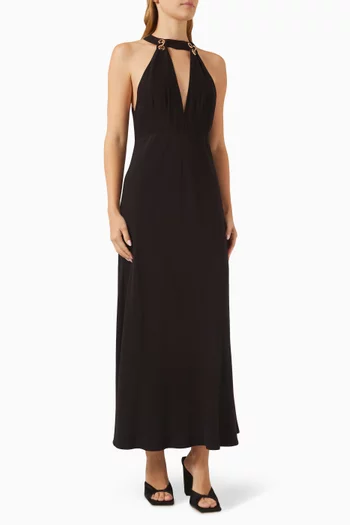 Eleanora Midi Dress in Crepe