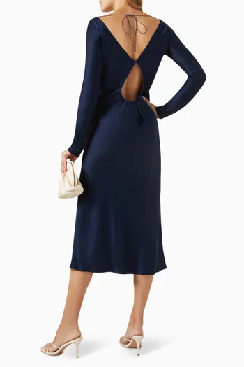 Teanne Midi Dress in Satin