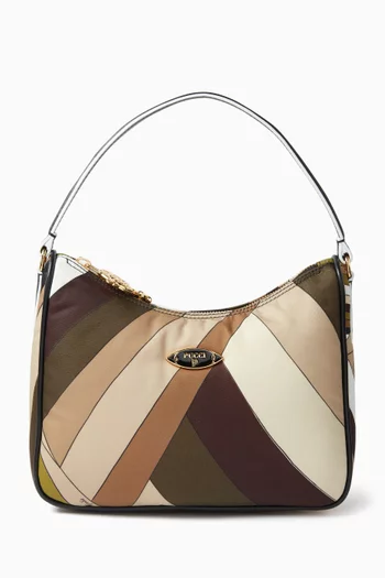 Yummy Iride-print Shoulder Bag in Nylon