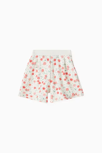 Cornelia Cherry-print Shorts in Organic Cotton