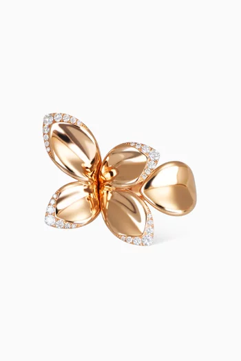 خاتم جارديني سيجريتي مرصع بالماس ذهب وردي عيار 18