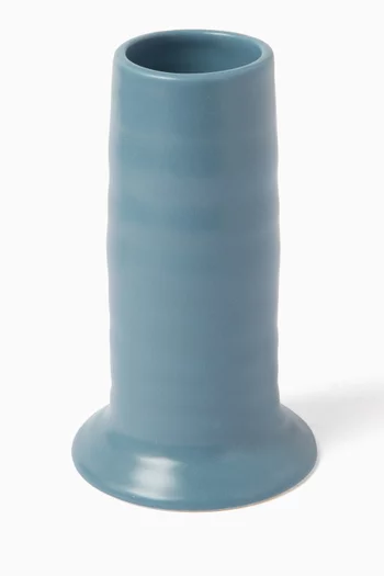 Small Boston Ripple Vase in Porcelain
