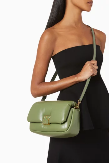 Medium Dakota Convertible Shoulder Bag in Puffy Leather