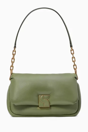 Medium Dakota Convertible Shoulder Bag in Puffy Leather