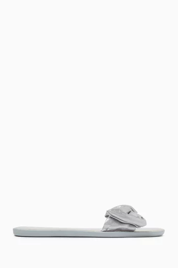 Bikini Slide Sandals in Leather