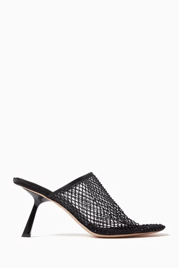 Dolly Mules in Mesh and Satin