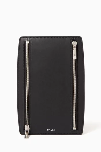 Zipped Pouch in Leather