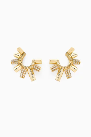 Urban Fan Diamond Earrings in 18kt Gold