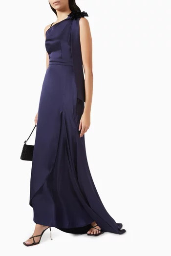 Floral-applique Maxi Dress