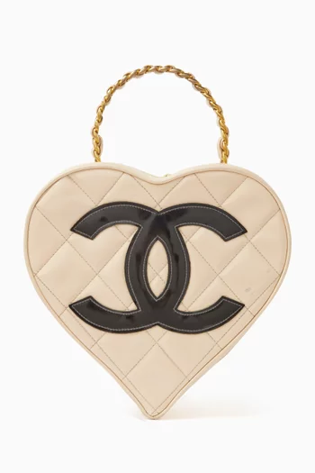 Chanel Heart Vanity Bag in Quilted Patent Leather