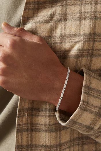 سوار بحلقات بنمط كوبي ميني فضة إسترلينية