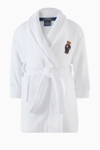 Polo Bear-patch Robe in Terry