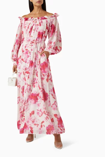 Madonna Off-shoulder Belted Dress