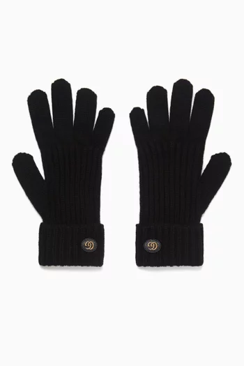 Double G Gloves in Wool-cashmere Blend