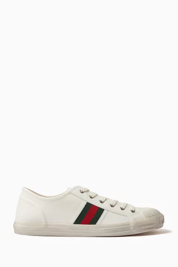 Web Low-top Sneakers in Cotton Canvas