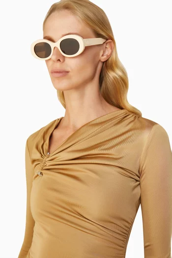 Triomphe Oval Sunglasses in Acetate
