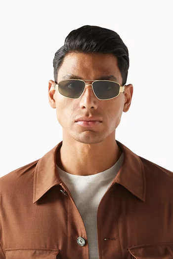 Triomphe Sunglasses in Metal