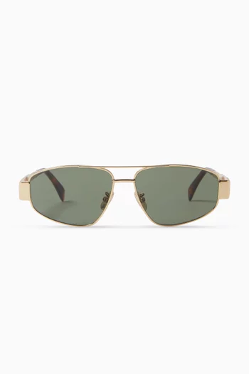 Triomphe Sunglasses in Metal