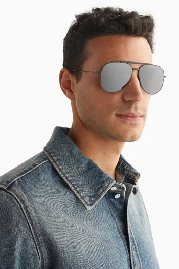 GV Speed Aviator Sunglasses in Metal