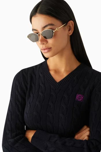 Cat-eye Sunglasses in Metal