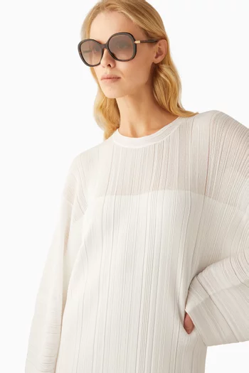 Oversized Square Gradient Sunglasses in Bio-acetate