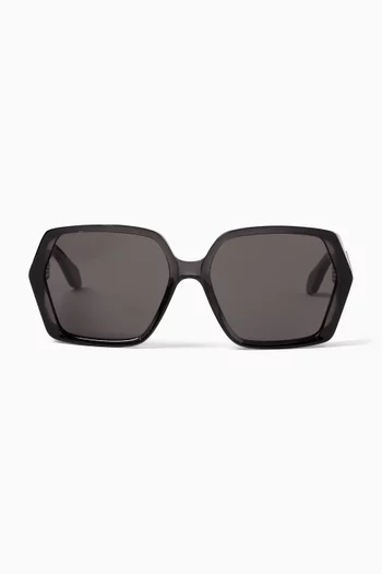 Geometric Sunglasses in Recycled Acetate