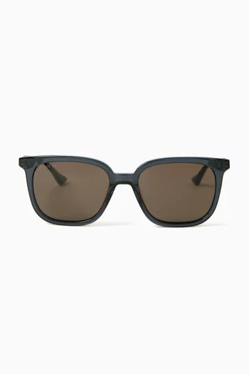 Rectangle Sunglasses in Recycled Acetate